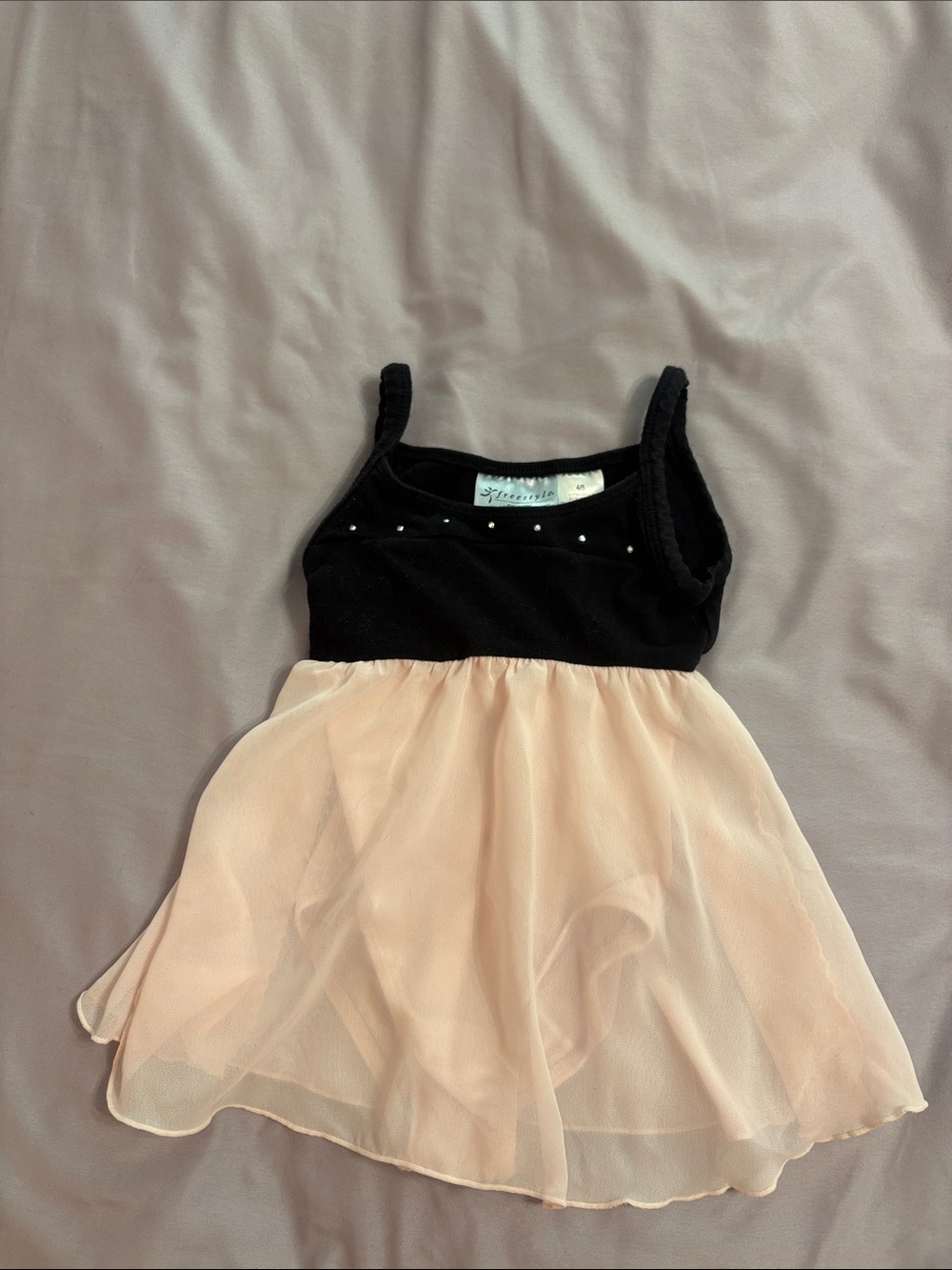 Danskin Black and Blush Layered Tulle Leotard for Girls